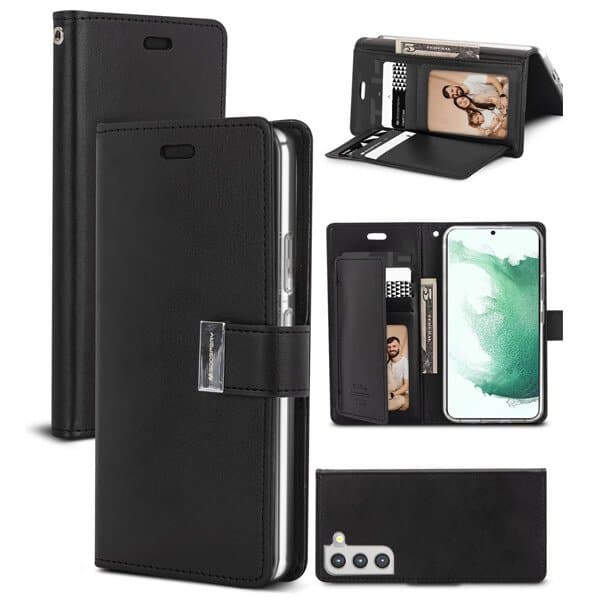 Goospery For Samsung Galaxy S22 | S22+ /S22 Plus | S22 Ultra Rich Diary Wallet Flip Case Leather Card Slots Magnetic Cover Goospery For Samsung Galaxy S22 | S22+ /S22 Plus | S22 Ultra Rich Diary Wallet Flip Case Leather Card Slots Magnetic Cover